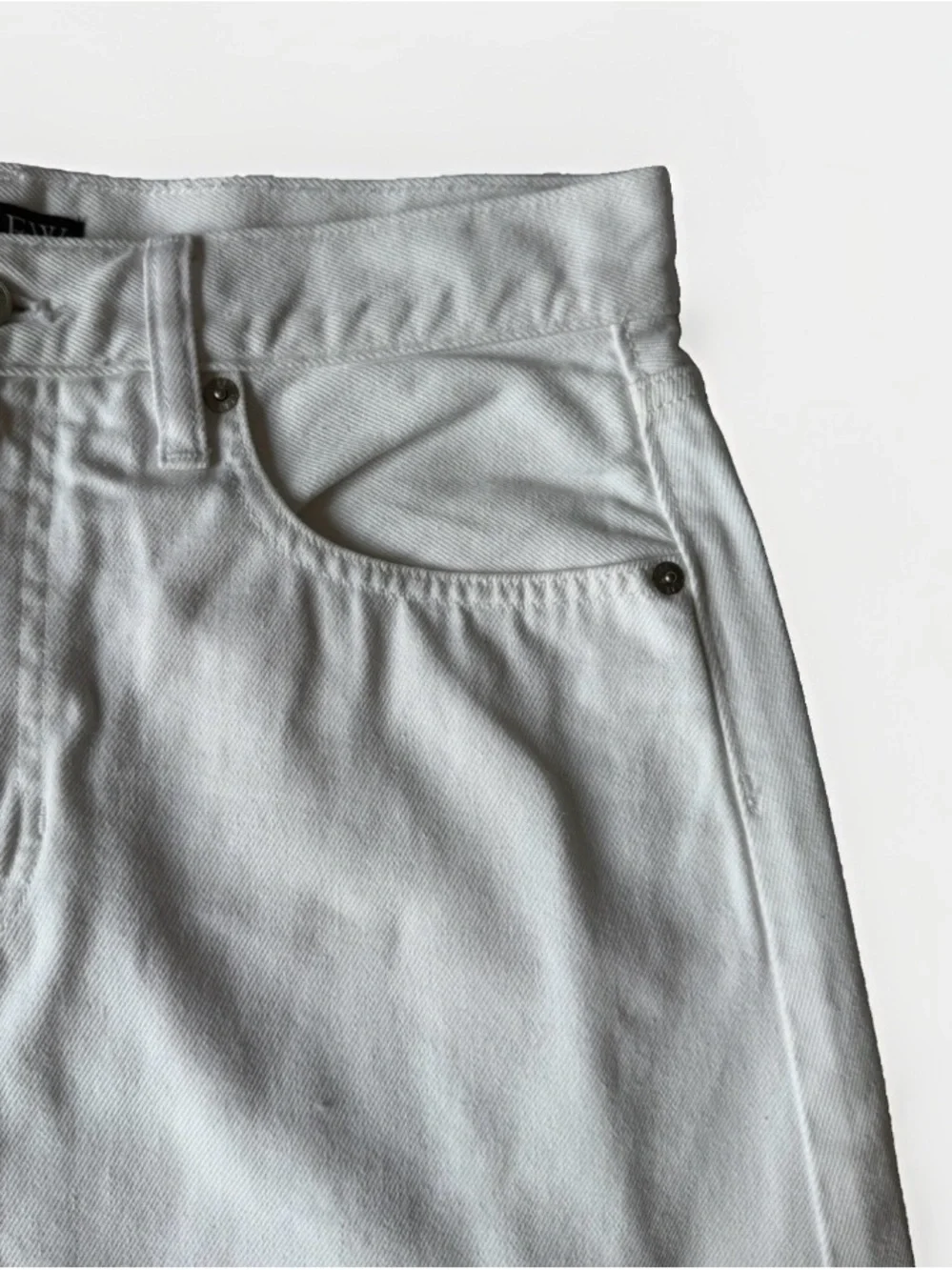 J.Crew White Denim Maxi Jean Skirt High Rise Raw Hem Front Slit BY453 Coastal 29